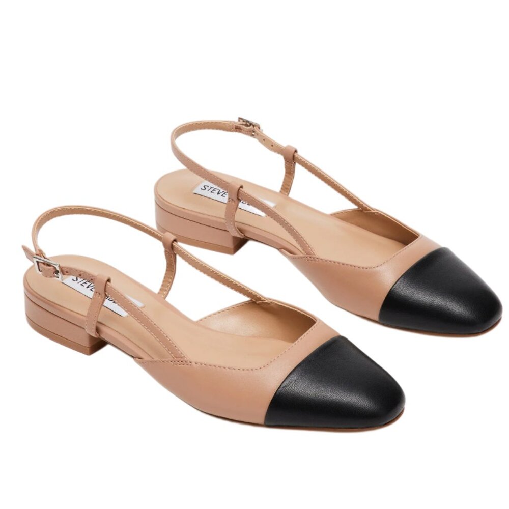 Steve Madden | Belinda Tan & Black Leather Ballet Flats | Size 11